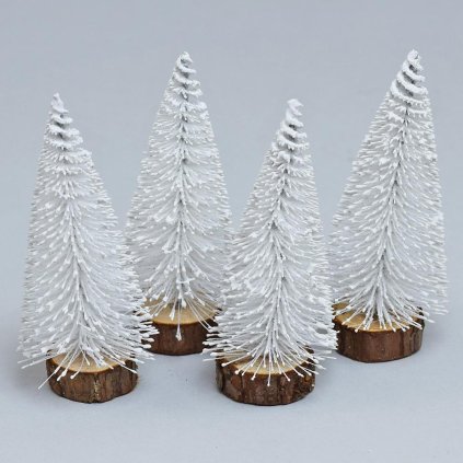 VIAN.STROMČEK BIELA GLIT. NA PNI 10CM S/4