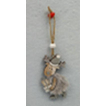 AKCIA! ZÁVES SOB S DARČEKMI SIV/NAT/STR/BIE DREVO S/2 4*8,5CM