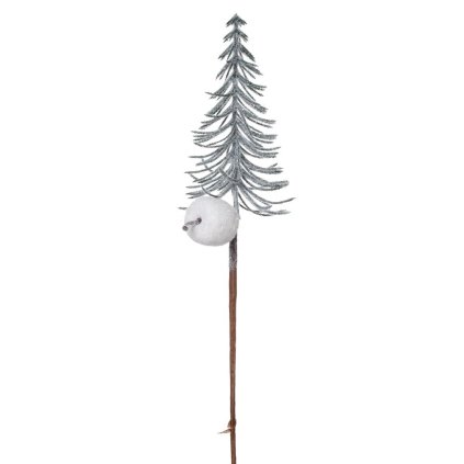 ZÁPICH STROMČEK, BIE. JABLKO, ZASNEŽENÝ 37CM