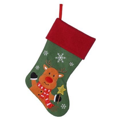 ZÁVES VIAN.PONOŽKY SOB ČER/ZEL/HNE TEXTIL MIX 12 45CM