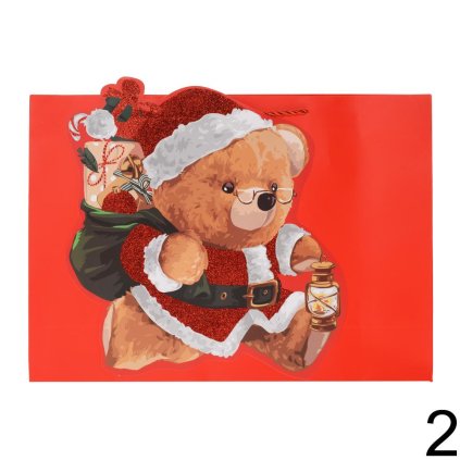 DARČEKOVÁ TAŠKA VIANOCE MACKO GLITER 44*31*12CM