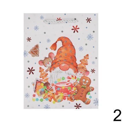 DARČEKOVÁ TAŠKA VIANOCE GLITER 23*18*10CM