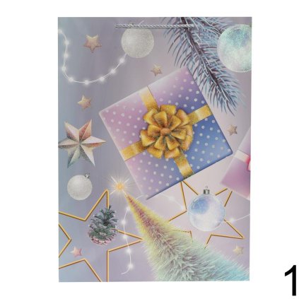 DARČEKOVÁ TAŠKA VIANOCE GLITER 55*40*15CM