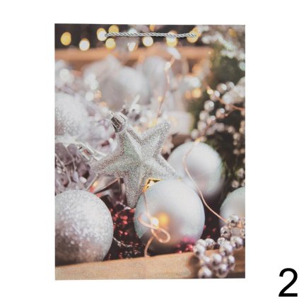 DARČEKOVÁ TAŠKA VIANOCE GLITER 40*30*12CM