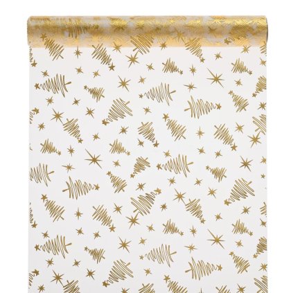 ORGANZA LESKLÁ 39x10 ECRU-ZLATÁ