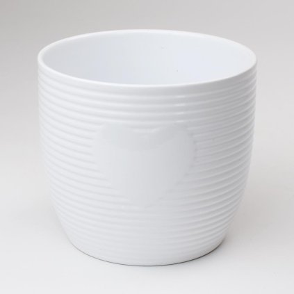 OBAL HEARTBEAT BIELY GLAZ 13CM