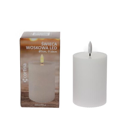 SVET.LED VRÚBKOVANÁ BIELA 19/25/PHN 10x7CM