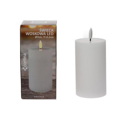 SVET.LED VRÚBKOVANÁ BIELA 20/25/PHN 12,5x7CM