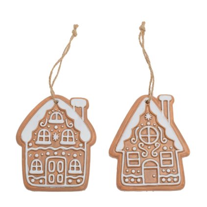 ZÁVES PERNÍKOVÉ CHALÚPKY HNE/BIE S/2 POLY 11,3*9*0,8CM