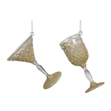 POHÁR ozdoba plast 4.3cmx10cmx3.8cm ass2