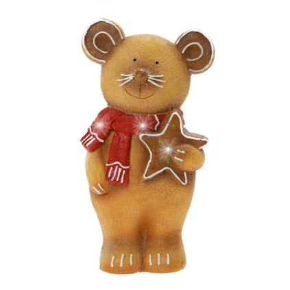 MYŠ PERNÍKOVÁ HNE/ČER MGO 21,5*12,2*40,5CM