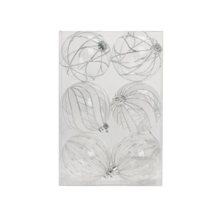 GULE PLAST. ČÍRE/STR/BIE ORNAMENT MIX S/6 6CM