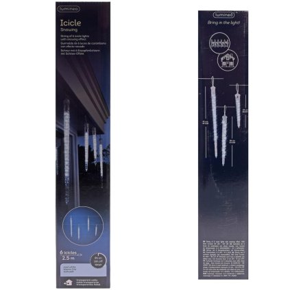 LED svetiel.cencúle exter/ww/ bat/snež.funk/250cm