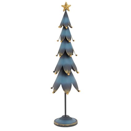 STROMČEK MOD-ZLA S HVIEZDOU PLECH 40x11x8CM