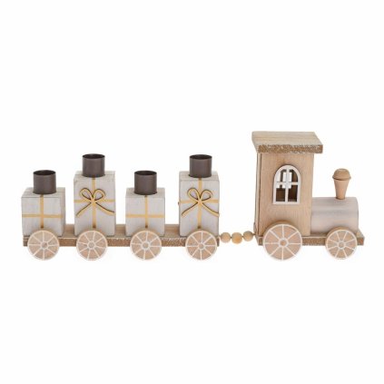 VLÁČIK ADVENT NA SVIEČKY BIE-NAT DREVO 35x12x6.5CM