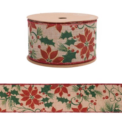 STUHA vian ruža juta 6,3cm/10m 4273XG