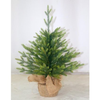 VIANOČNÝ STROMČEK ZAŤAŽ. V JUTE 3D VETVIČKA 30cm PE
