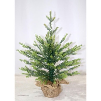 VIANOČNÝ STROMČEK ZAŤAŽ. V JUTE 3D VETVIČKA 60cm PE