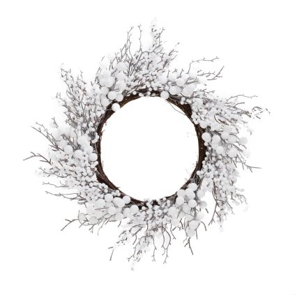 VENIEC BIELE BOBULE, ŠÍPKY,PRÚTIE 58CM