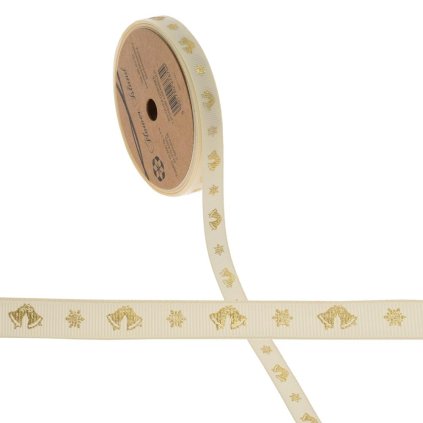 STUHA zvonček 1,2cmx10y krém/zlatá