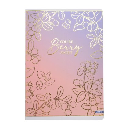 pevná cena! ZOŠIT A4 linajka 52l berry mix