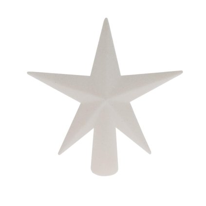 ŠPIC HVIEZDA PLAST. BIELY GLITER 12,5CM