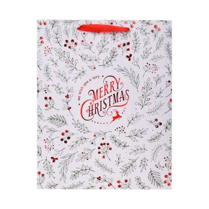 AGB2020205 TAŠKA darč. V33,5x26,5+13cm Green floral magic