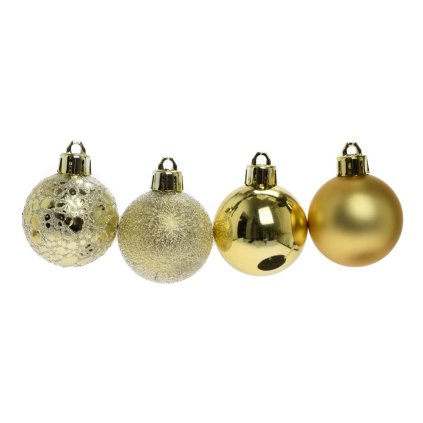 GULE PLAST. ZLATÉ MAT/LESK/PER S/12 2CM