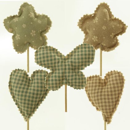 AKCE! ZÁPICH TEXTIL 7CM MIX SRDCE/KVĚT/MOT.