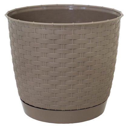 DRLO250 KVĚTINÁČ RATOLLA ROUND SZLAM/MOCCA 25xh21,9CM/7,5L