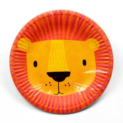 PPD1001200 TALÍŘ PAPÍR 18CM S/10 LION MASK