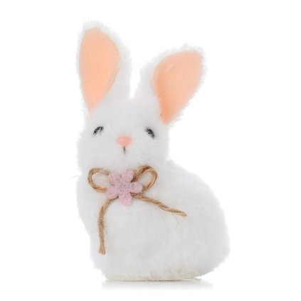 ZAJÍC BÍLÝ S MAŠLIČKOU 9CM