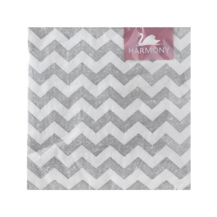 199A33-3 SERVÍTKY 33x33CM CIK-CAK ŠEDÁ