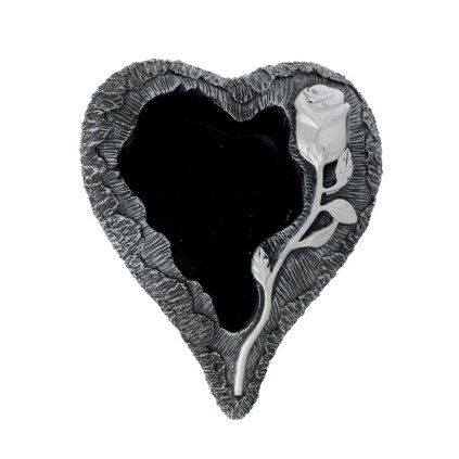 OBAL SRDCE RUŽA CEMENT SIVO STRIEB. 20x25x8.5CM