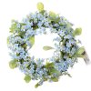 VĚNEC MODRÉ KVĚTKY 22cm