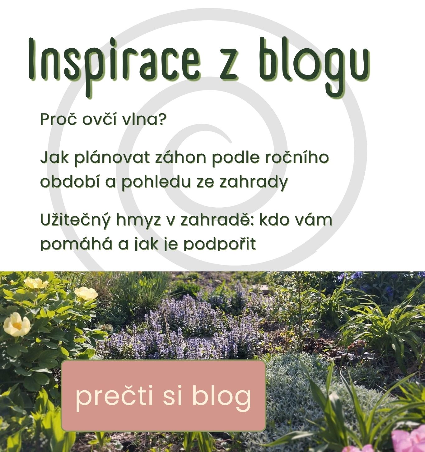 Blog se věnuje praktickým tipům pro údržbu zahrady, podporu biodiverzity a plánování výsadeb. Mezi hlavní témata patří: Sezónní péče: Jak plánovat záhon podle ročních období nebo jak využít spadané listí jako hnojivo a izolaci. Podpora přírody: Články o u