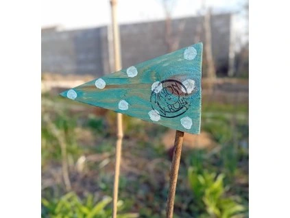 praporek modry puntiky