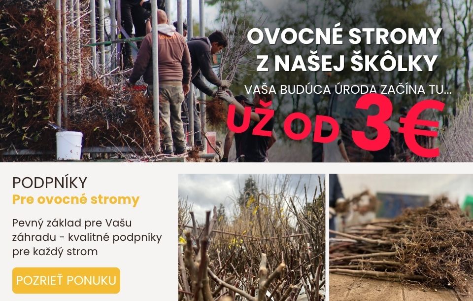 Ovocné stromy Plantex Vesele jar 2026 podpníky