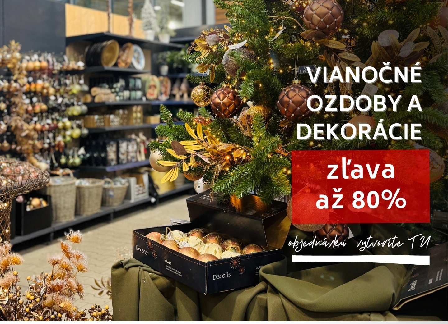 Výpredaj vianočných ozdôb a dekorácií