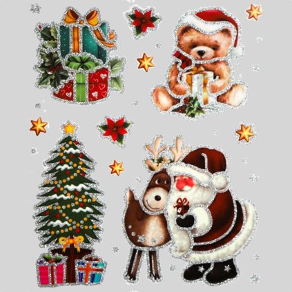 Vianocne samolepky santa