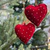 PLYŠOVÁ VIANOČNÁ DEKORÁCIA - SRDCE