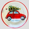9176 ozdobny vianocny tanier auto so stromcekom
