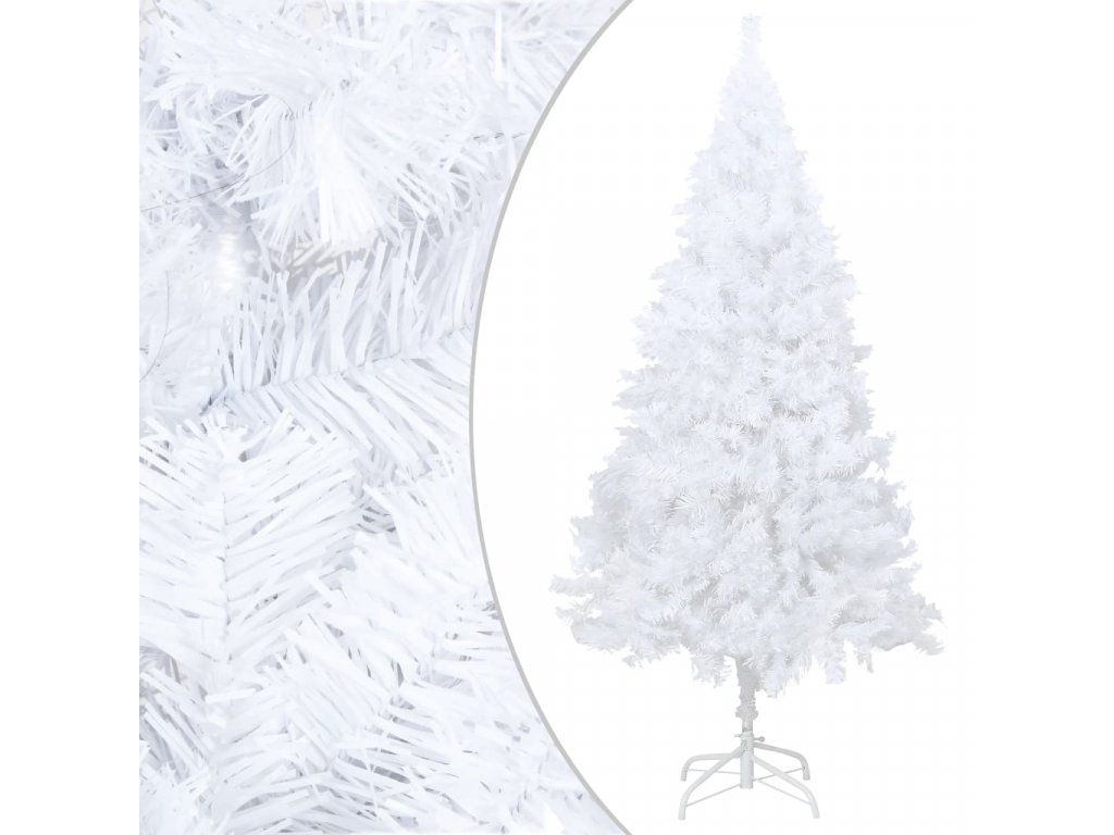 Umělý vánoční stromek s hustými větvemi bílý 150 cm PVC