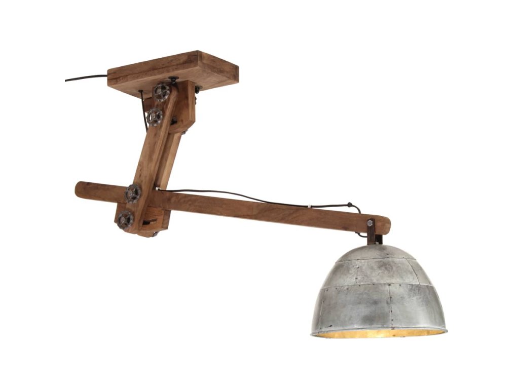 Stropní svítidlo 25 W vintage stříbrné 105 x 30 x 65–108 cm E27 371921