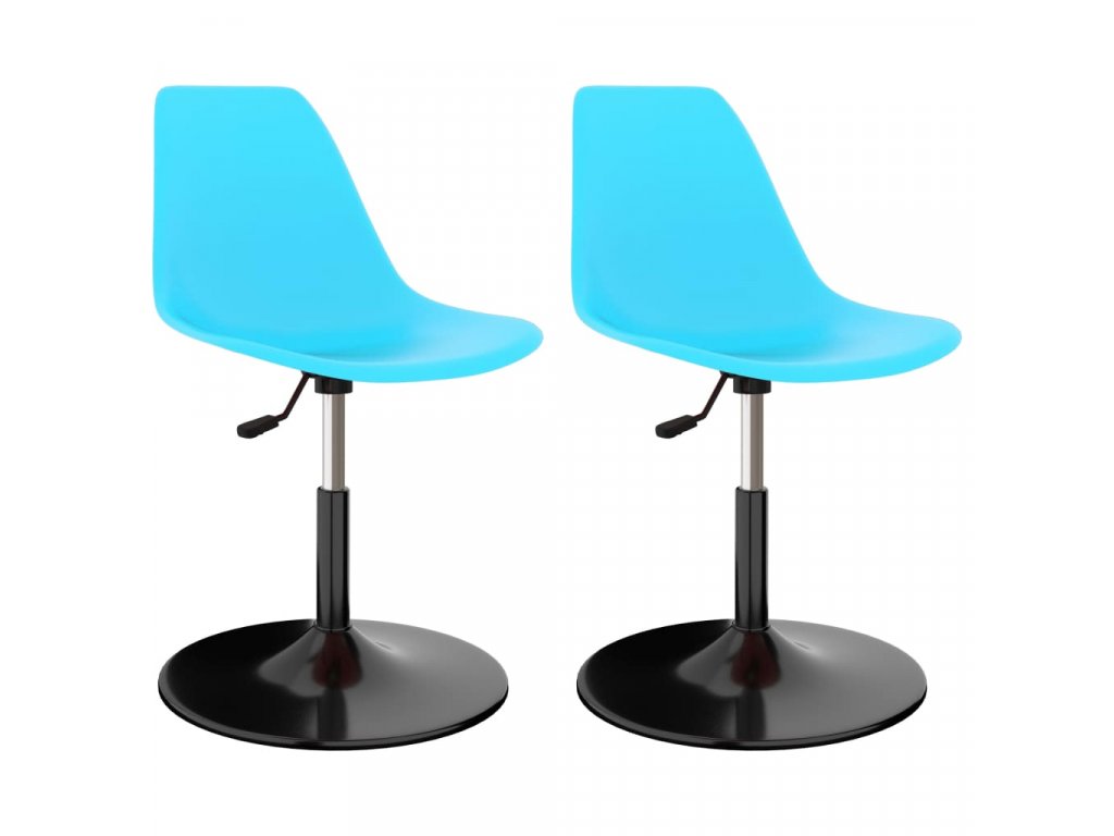 Otočné jídelní židle 2 ks modré PP