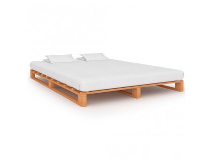 Rám postele z palet hnědý masivní borovice 160 x 200 cm