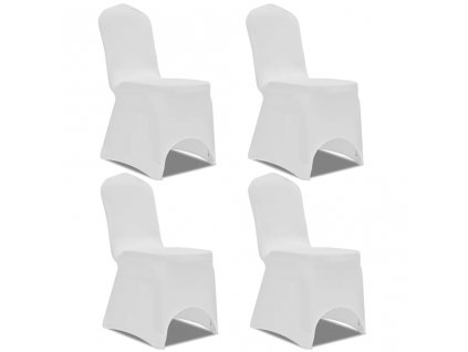 Strečové potahy na židle 4 ks bílé 131408