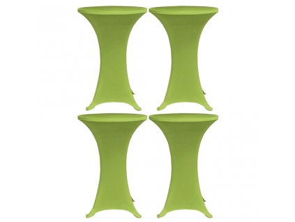 Strečový návlek na stůl 4 ks 70 cm zelený