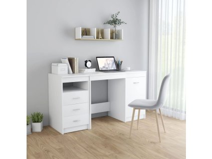 Psací stůl bílý 140 x 50 x 76 cm kompozitní dřevo 3054780