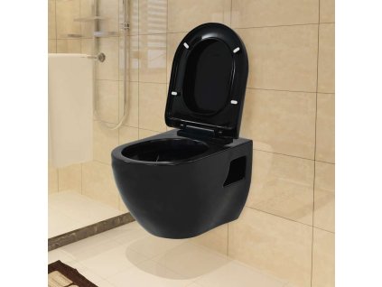 Závěsné WC keramické černé 143023
